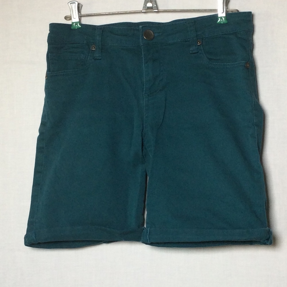 Kut from the Kloth Green Catherine Boyfriend Shorts, Sz 4